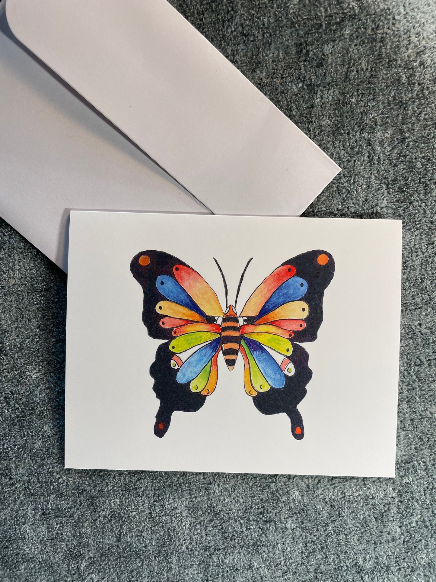 Dotted Butterfly with White Background