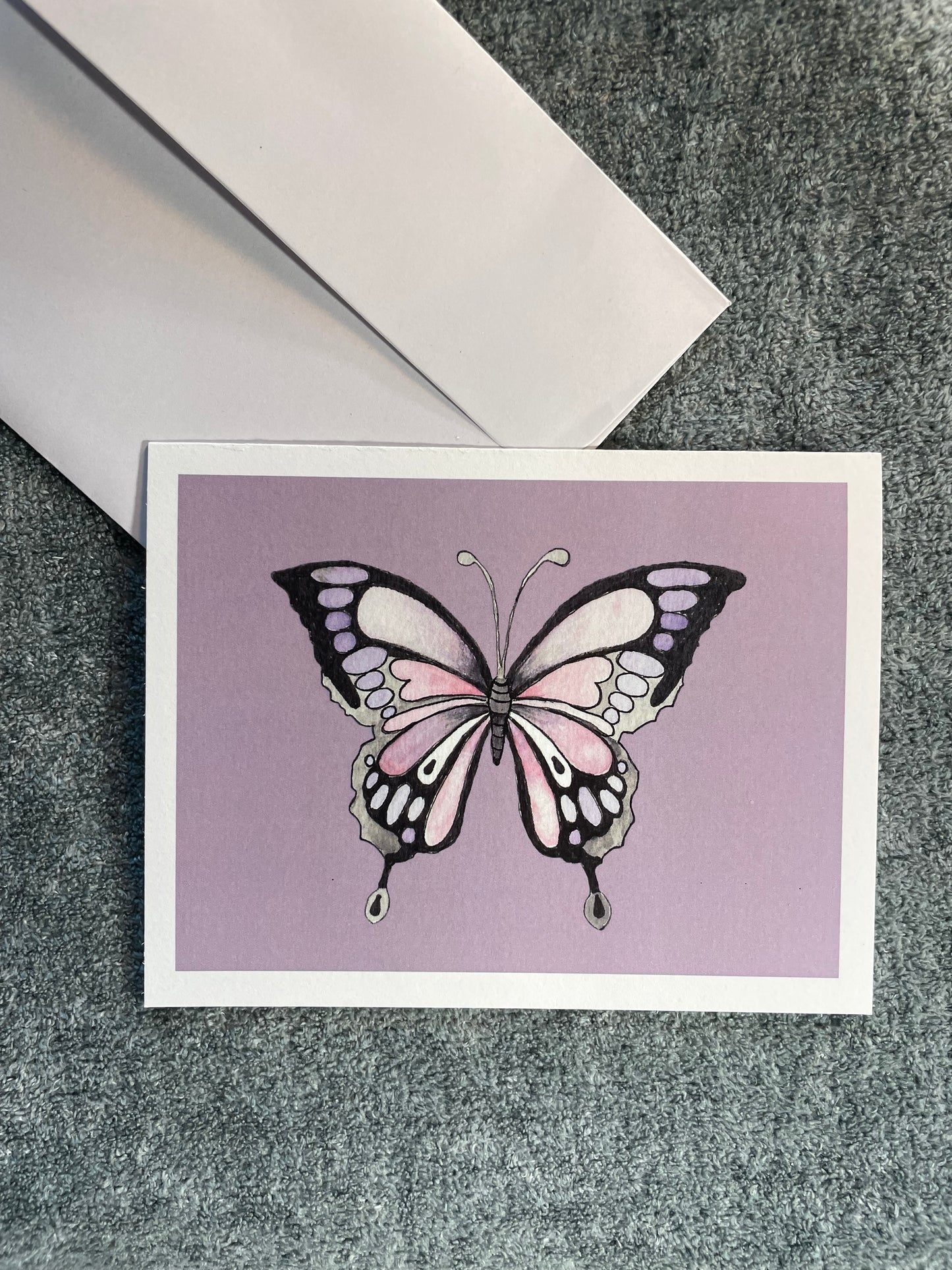 Purple Butterfly with Purple Background