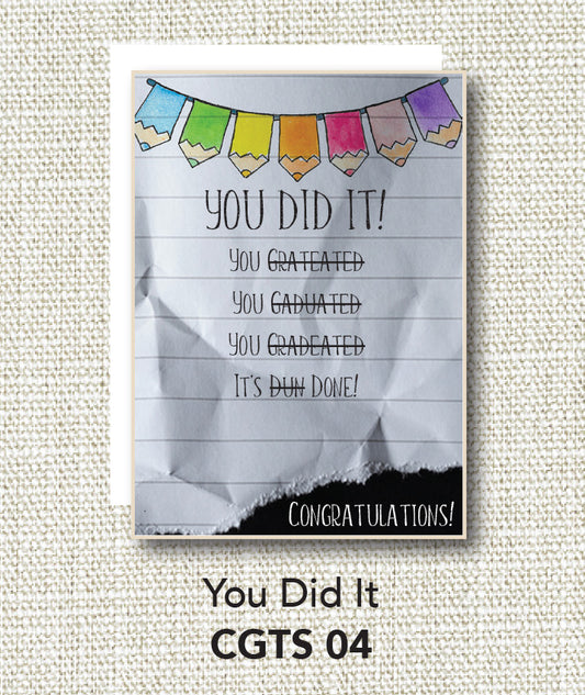 You Did It!